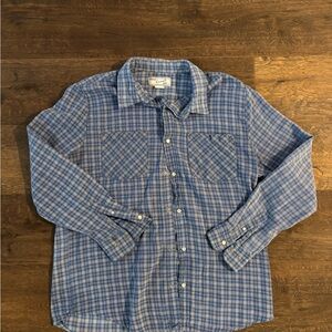 Haband Camel Joe Long Sleeve Pearl Snap Blue Shirt Men’s M